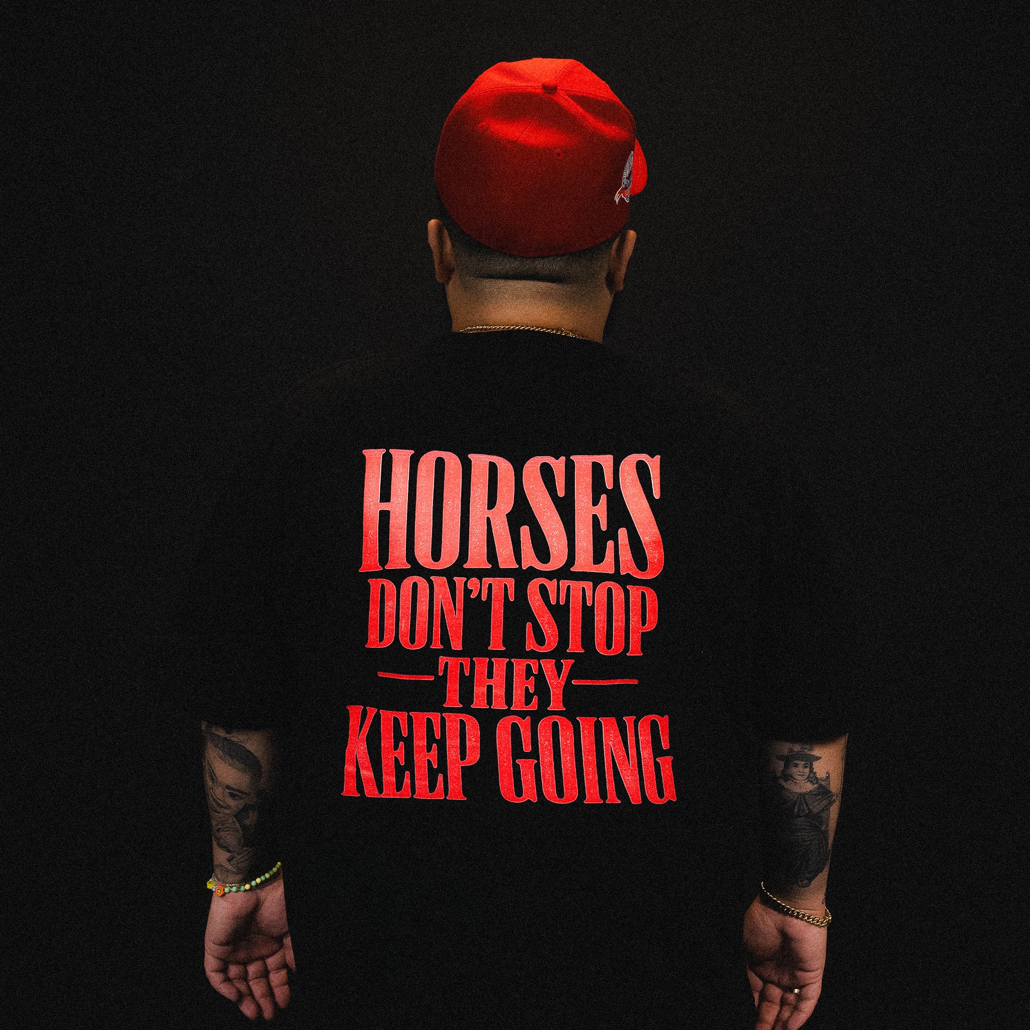 HORSES DON'T STOP BLACK TEE